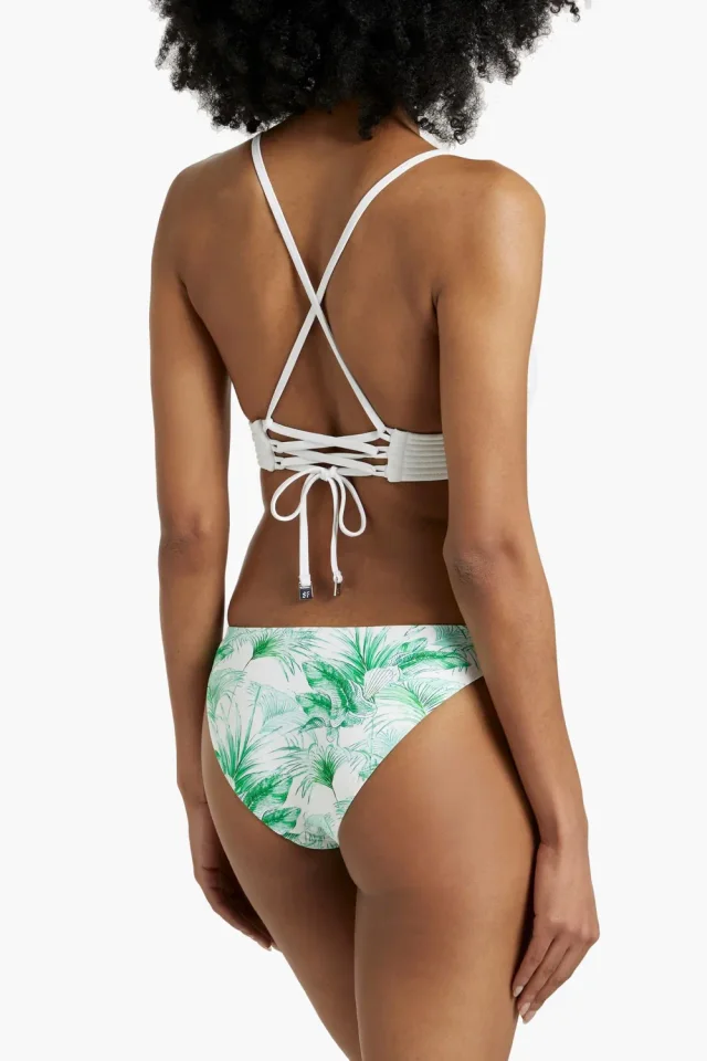 Melissa Odabash Martinique Printed Low-Rise Bikini Briefs in Green, photo 7 of 8 from THE OUTNET