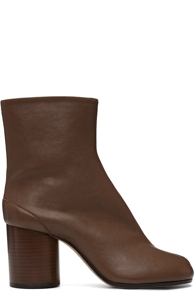 Brown Tabi Ankle Boots