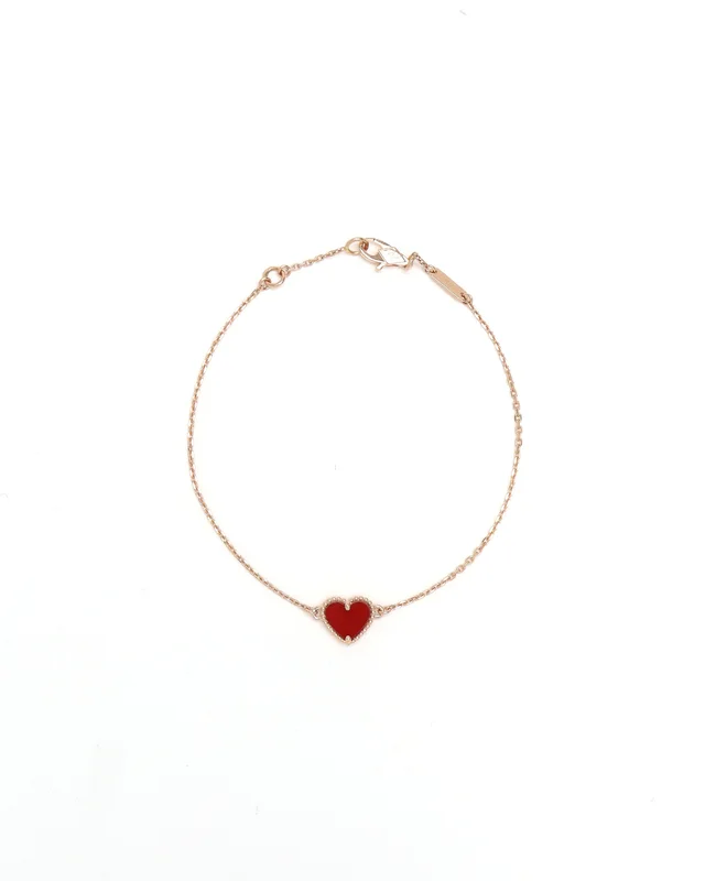 Van Cleef & Arpels Sweet Alhambra Carnelian Hearts Bracelet from A Retro Tale