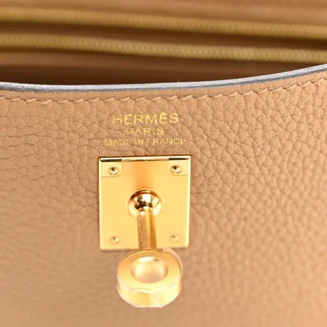 Hermès Togo Kelly Retourne 25 Chai in Togo leather from FASHIONPHILE, photo 6 of 12