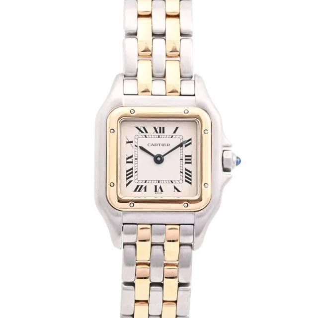 Cartier Panthère 2-row SM W25029B6 Quartz Ivory in White from VINTAGE QOO TOKYO