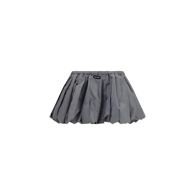 Miu Miu Gray Polyester Mini Skirt in Grey from HEWI