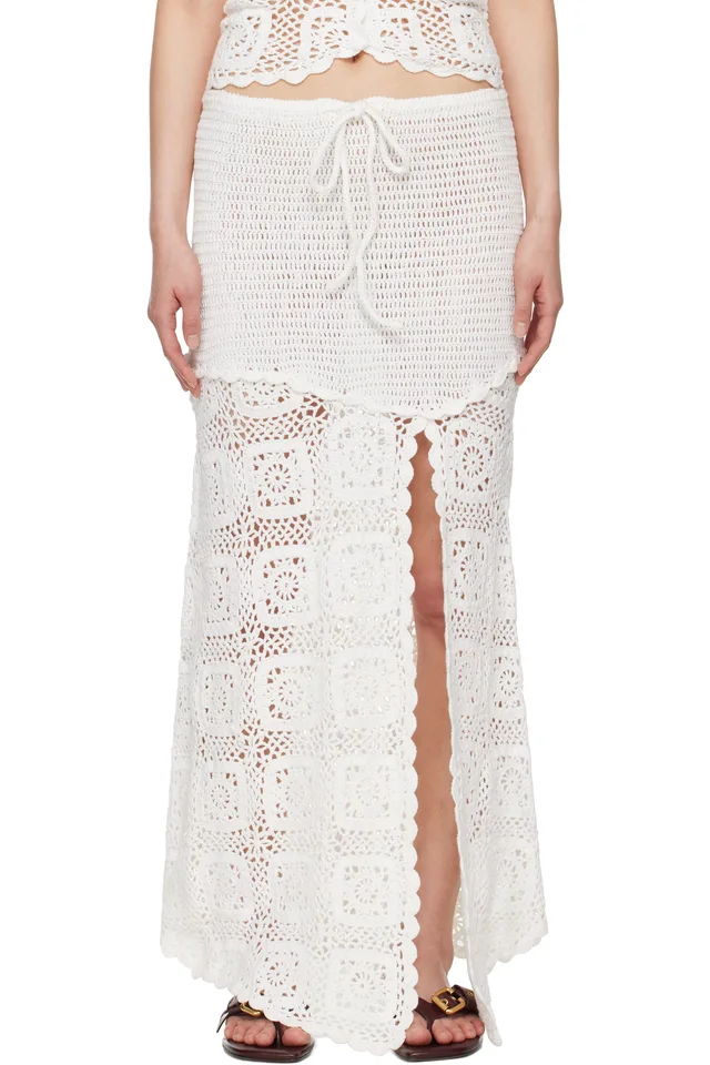 Holzweiler White Rosie Crochet Maxi Skirt from SSENSE, photo 1 of 1