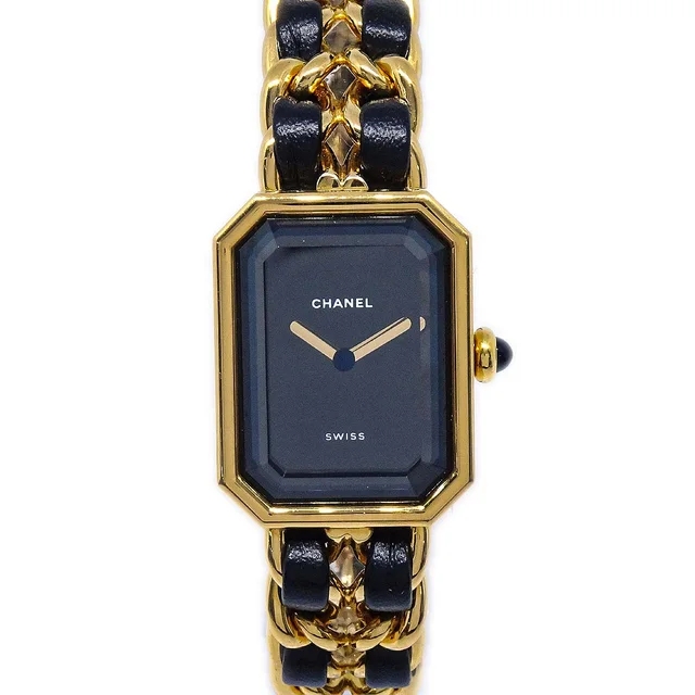 Chanel Premiere Watch Gold #L in Gold Leather from AMORE Vintage Tokyo