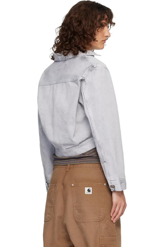 Carhartt Work In Progress Gray Arca Denim Jacket, photo 3 of 4 from SSENSE