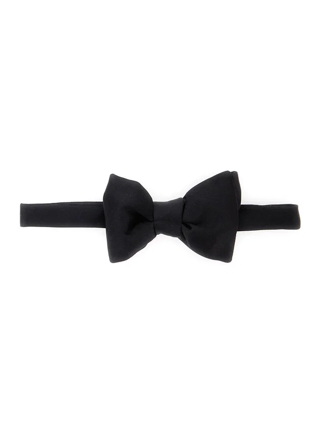 Tom Ford Silk Bow Tie — Black Ties in Black Silk from HEWI
