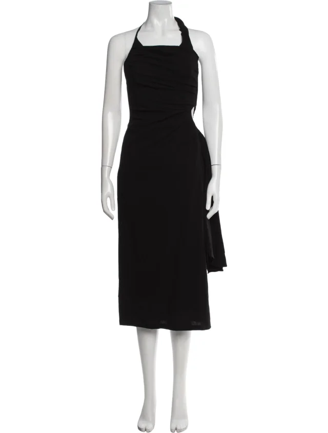 Jacquemus Virgin Wool Midi Length Dress in black Wool from The RealReal