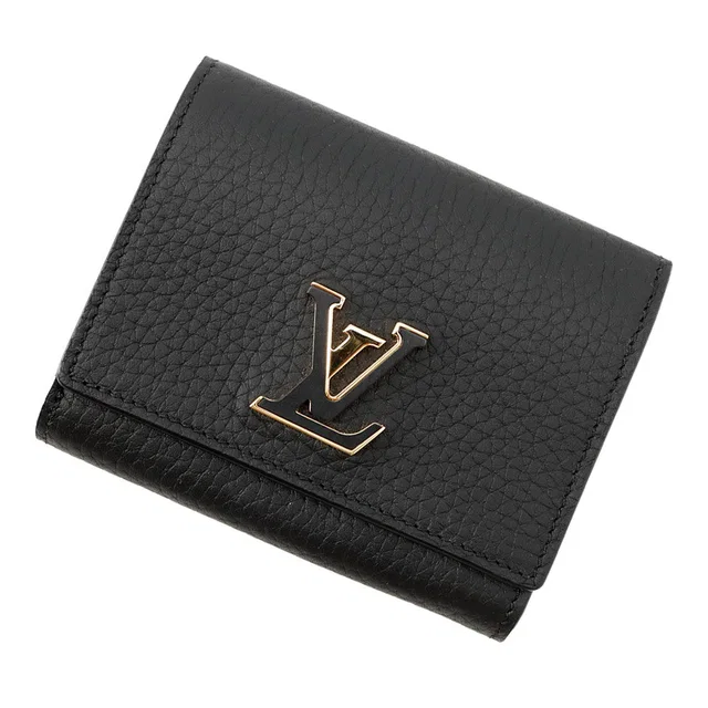 Louis Vuitton Portefeuille Capucine Tiny NoirM12149 Taurillon Leather in Leather from GALLERY RARE
