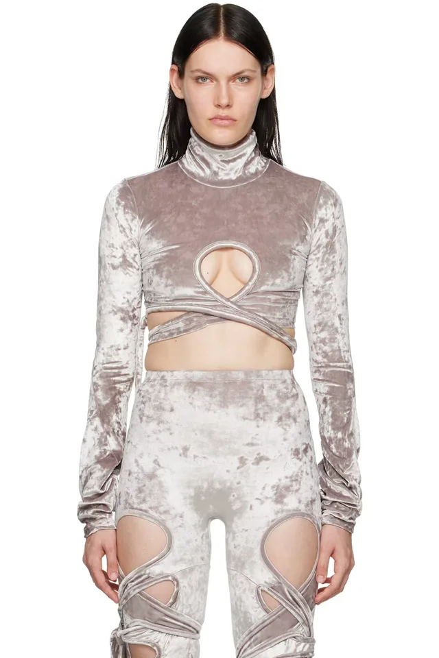 Silver Wrap Loop Turtleneck, image 1 of 1 from SSENSE
