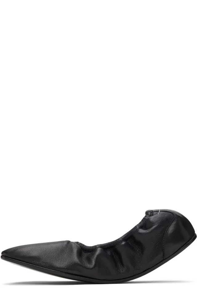 MM6 Maison Margiela Black Anatomic Travel Ballerina Flats, photo 3 of 5 from SSENSE