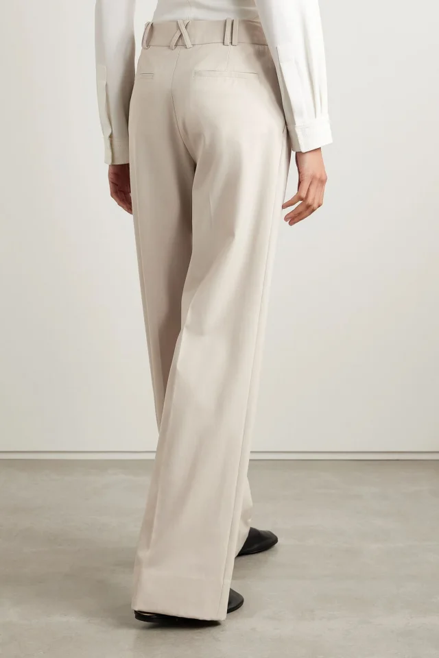 Proenza Schouler Savannah Pleated Wool-Blend Gabardine Wide-Leg Pants in Beige, photo 7 of 10 from THE OUTNET