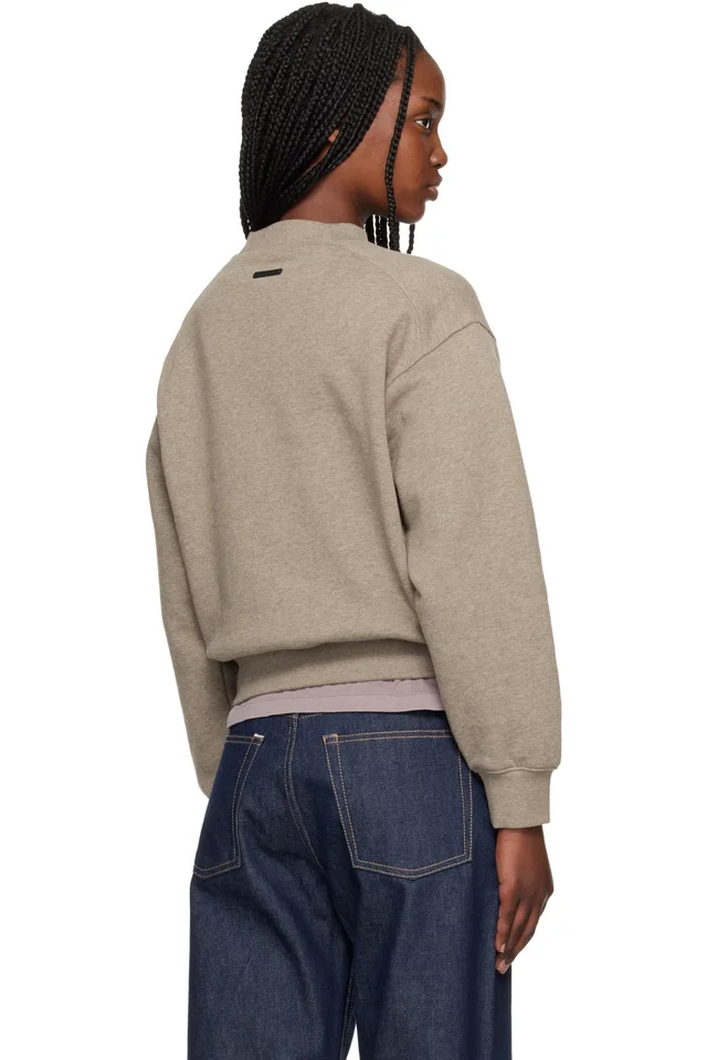 Fear of God ESSENTIALS Brown Classic Crewneck Sweatshirt, photo 3 of 4 from SSENSE