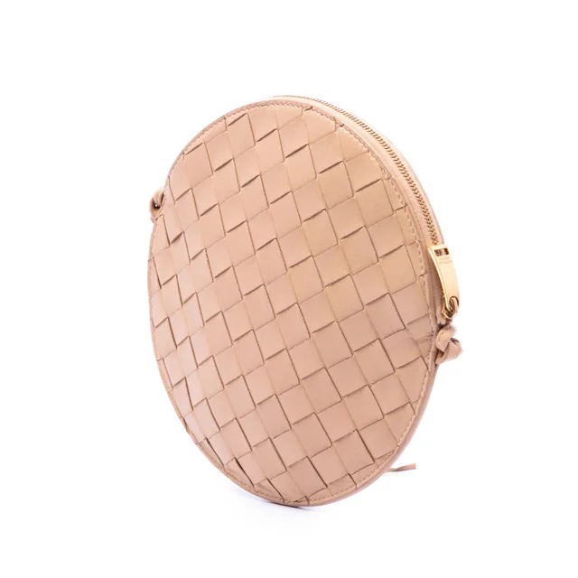 Pink Bottega Veneta Nappa Intrecciato Round Crossbody in Pink Nappa leather from Designer Revival, photo 2 of 2