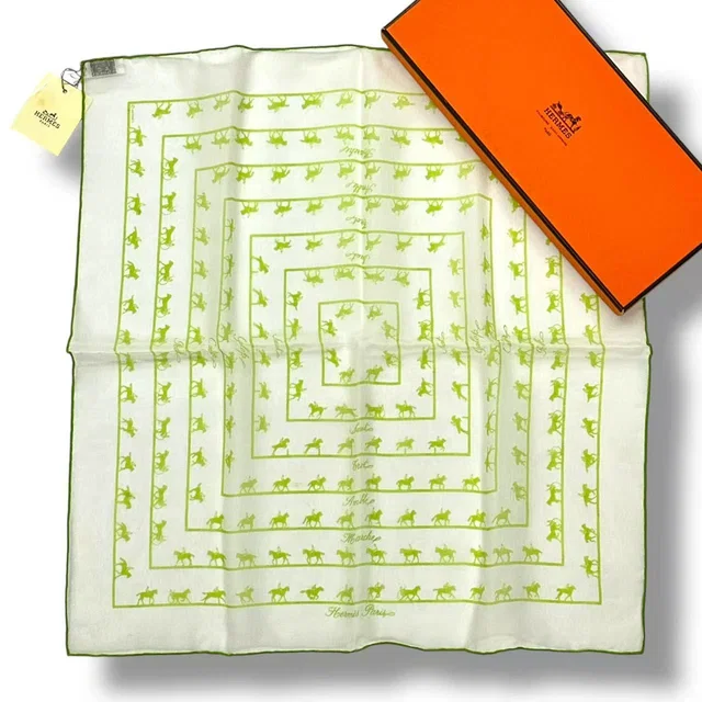 Hermès Scarf Silk Saut Galop Canter Rack in Silk from The Reluxe