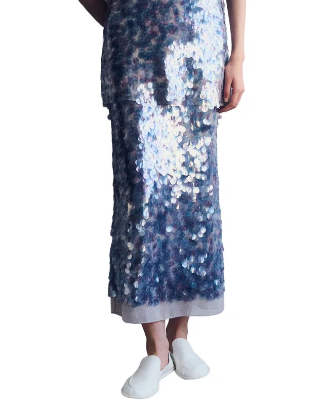 Lafayette 148 New York Paillette Straight Midi Skirt, image 1 of 1 from Rue La La