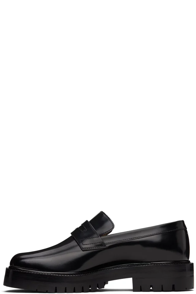 Maison Margiela Black Tabi Loafers, photo 3 of 5 from SSENSE
