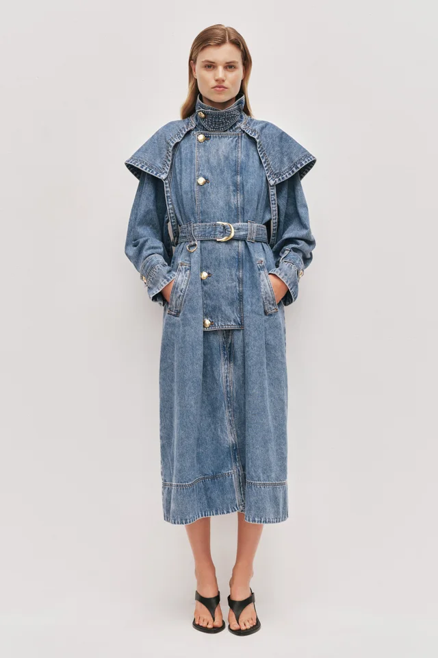 AJE Lorraine Denim Trench Coat from Aje, photo 1 of 1