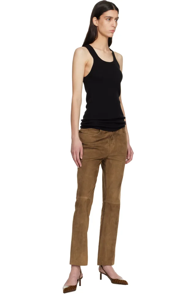 TOM FORD Black Fine Merino Rib Tank Top, photo 4 of 4 from SSENSE