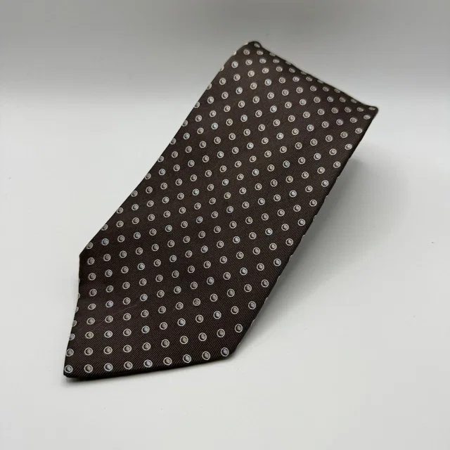 Giorgio Armani Brown Geometric Bubble Print Neck Tie Italy Classy Boujee in brown|red from Poshmark