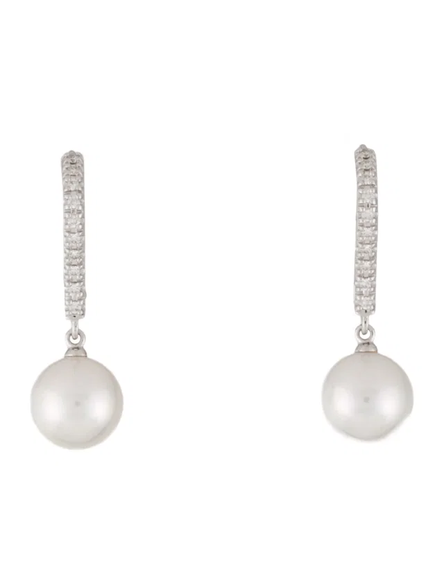 Mikimoto 18K Akoya Cultured Pearl & Diamond Classic Elegance Lever Back Earrings in multicolor from The RealReal