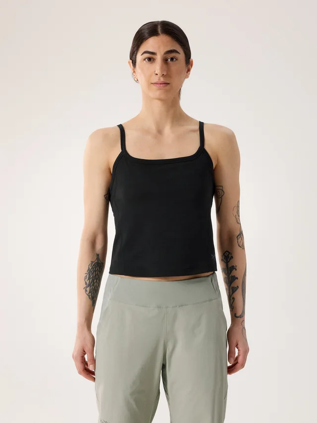 Arc'teryx Rula Tank Women's in Black Contrast: Power Mesh Solid - 87% Nylon, 13% Elastane · Body: Circular Knit Jersey, 160gsm - 100% Polyester from Arc'teryx…, photo 1 of 1
