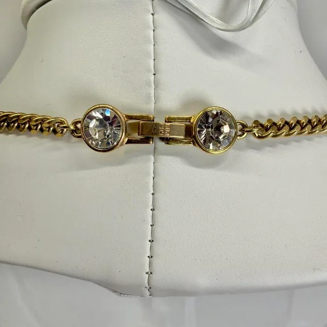 Givenchy Women's Necklace - Silver/Gold in gray|silver|gold from Depop, photo 6 of 6