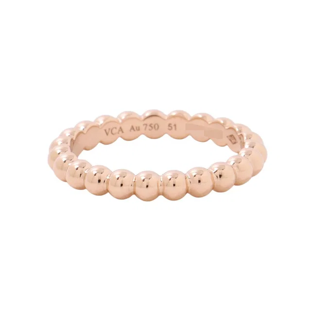 Van Cleef & Arpels Perlée GoldPearl Ring Size Medium/51/#11VCARN9PB00/VCARN9PB51 18K Pink Gold in Pink from GALLERY RARE