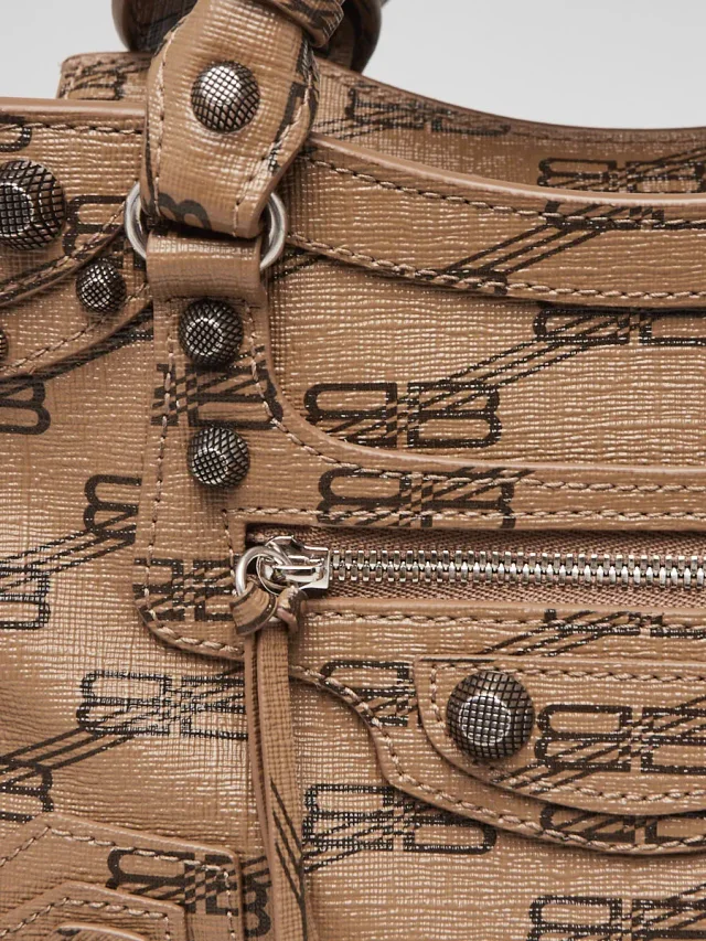 Balenciaga Brown/Black BB Monogram Coated Canvas Cagole XS Crossbody Bag in Black Coated canvas from Yoogis, photo 5 of 15