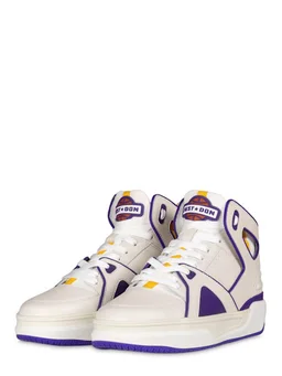 JUST DON High-Top Sneakers with Side Detail in 70% Calf, 30% Lycra®, photo 3 of 8 from LUISAVIAROMA