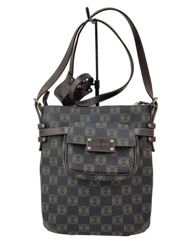 Loewe Repeat Anagram Shoulder Bag Black All Over in black from Poshmark