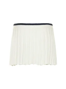 Tropic Of C Pleated skirt with elastic waistband in 67% Cotton, 33% Nylon, photo 6 of 6 from LUISAVIAROMA