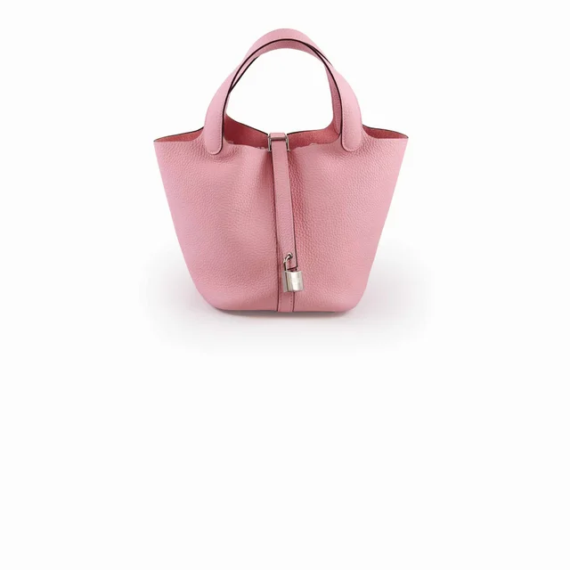 Hermès Picotin 18 Rose Sakura - K Stamp in Pink Clemence leather from The Purse Affair