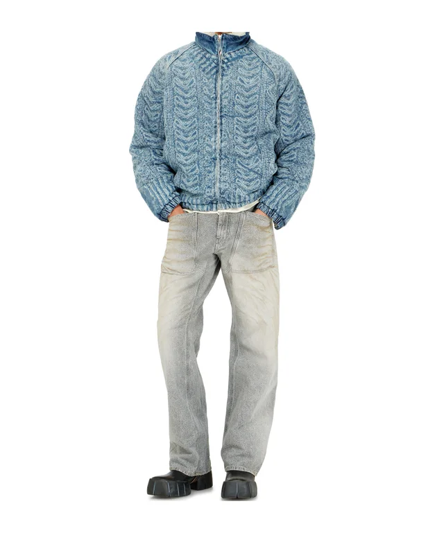 Diesel D-Kraps-S Cable-Knit-Effect Denim Jacket, photo 2 of 5 from SENSER