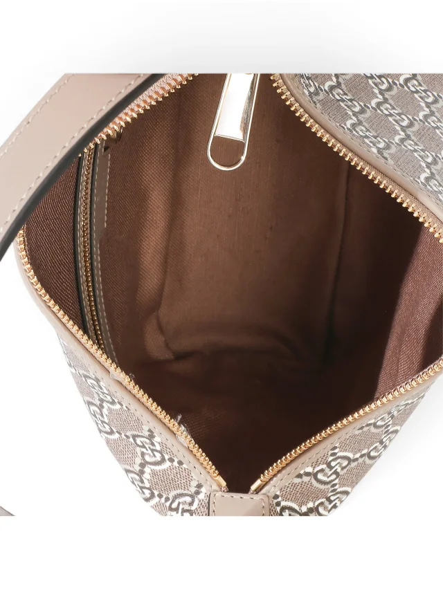 Gucci Taupe GG Shadow Monogram Canvas Super Mini Ophidia Hobo in Taupe Coated canvas from Season 2 Consign, photo 8 of 8
