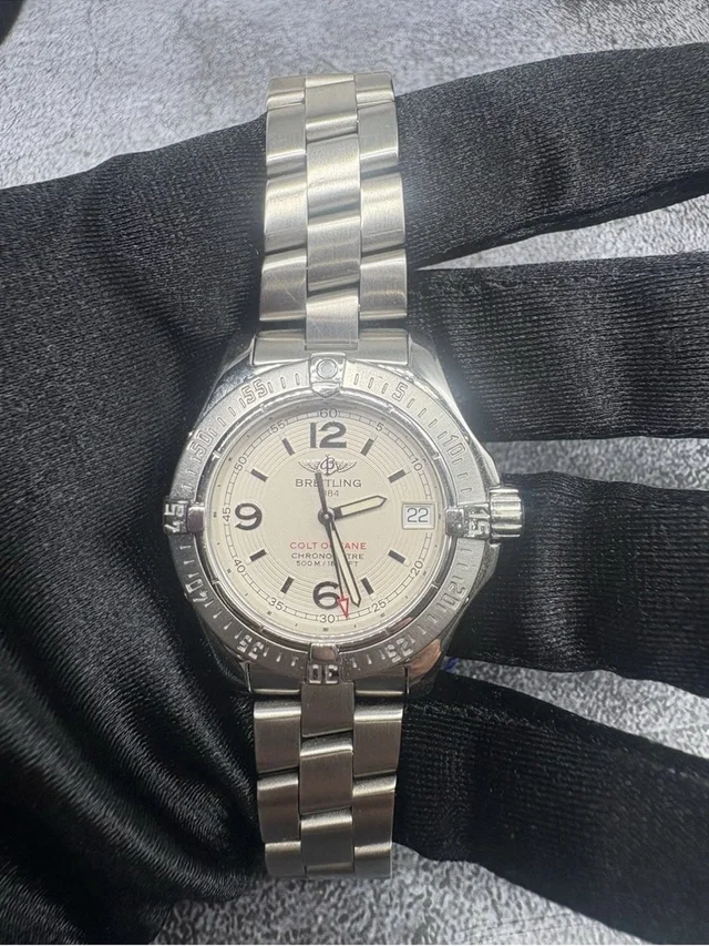 Breitling Stainless Steel Watch With Silver/White Dial in silver|gray from Poshmark