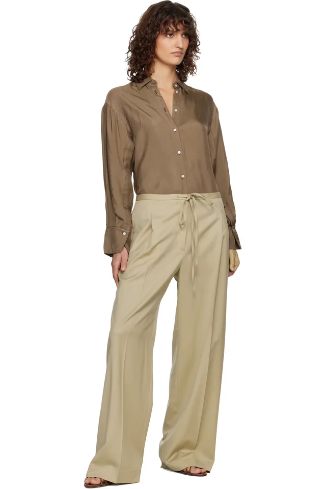 Róhe Brown Relaxed Shaped Shirt, photo 4 of 4 from SSENSE