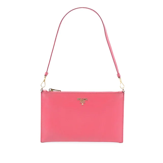 Pink Prada Saffiano Shoulder Bag in Pink Saffiano leather from Designer Revival