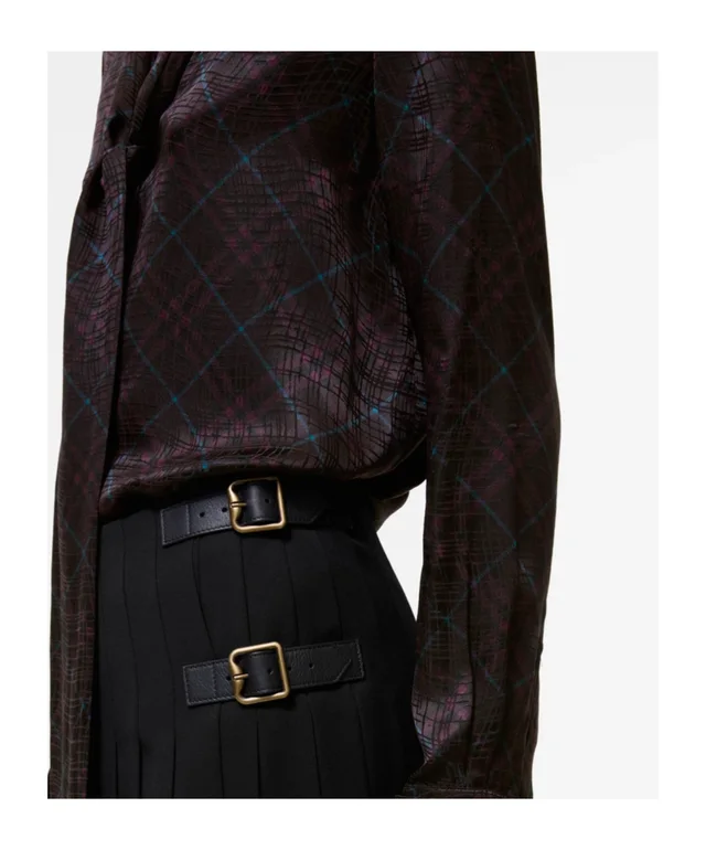 Burberry Check Silk Blend Scarf Blouse, photo 3 of 3 from SENSER