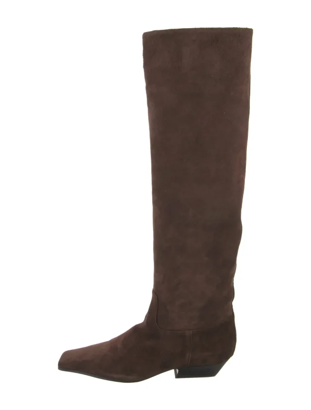 Khaite boots in brown|red Suede from The RealReal