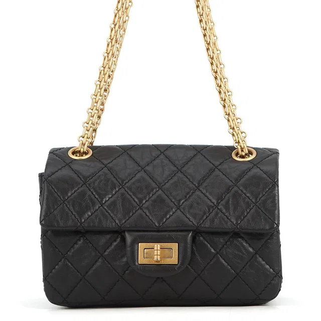 Chanel 2.55 ChainShoulder Bag BlackAS0874-Y04634-94305 Aged Calf Leather Size Mini in Calfskin from GALLERY RARE