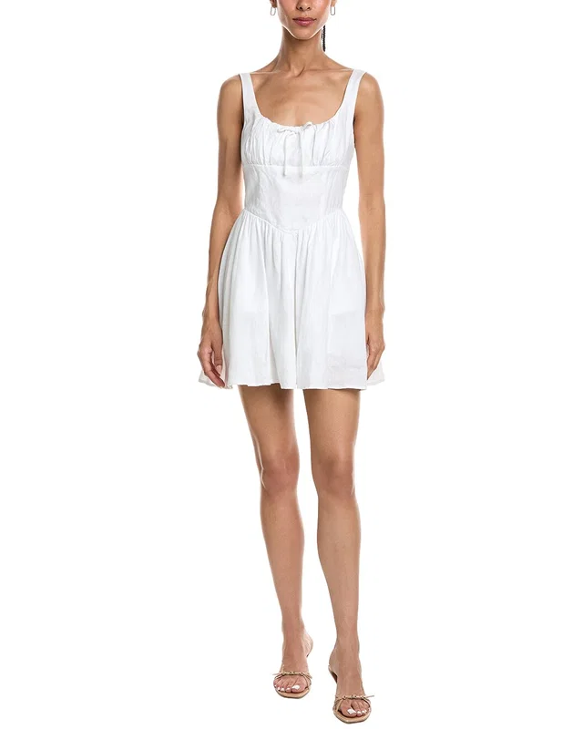 REVERIEE Sleeveless Linen Mini Dress, image 1 of 1 from Gilt