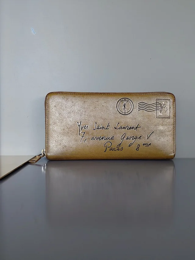 Saint Laurent Metallic Gold Wallet in gold Leather from Poshmark