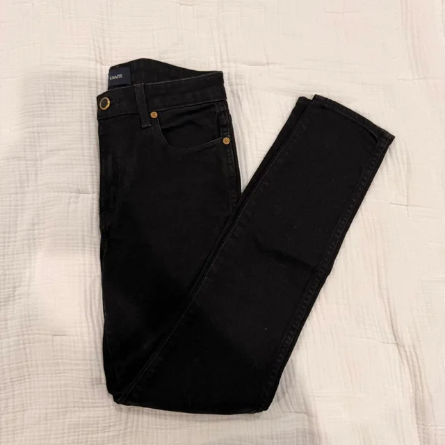 Khaite Women's Jeans - Grey/Black in gray|black from Depop, photo 2 of 5