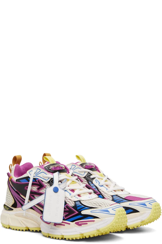 Off-White & Pink 'Be Right Back' Sneakers, photo 4 of 5 from SSENSE