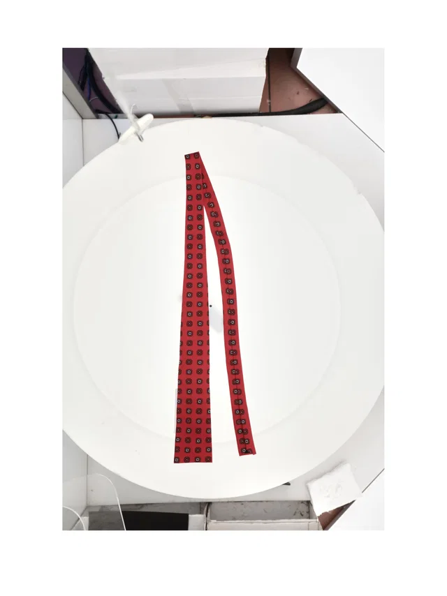Celine Silk Jacquard Necktie — Red Neckties in Red Silk from HEWI