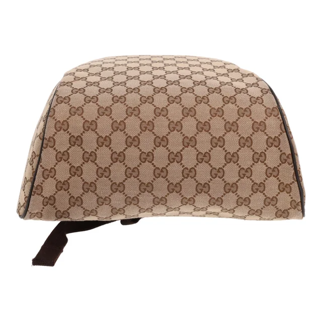 Gucci rucksack in GG Supremé canvas and brown leather in Brown Canvas from Collector Square, photo 3 of 5