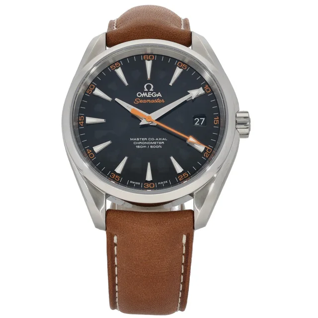 Omega Seamaster Aqua Terra 231.12.42.21.01.002 41.5mm Stainless Steel Watch in Leather from H&T