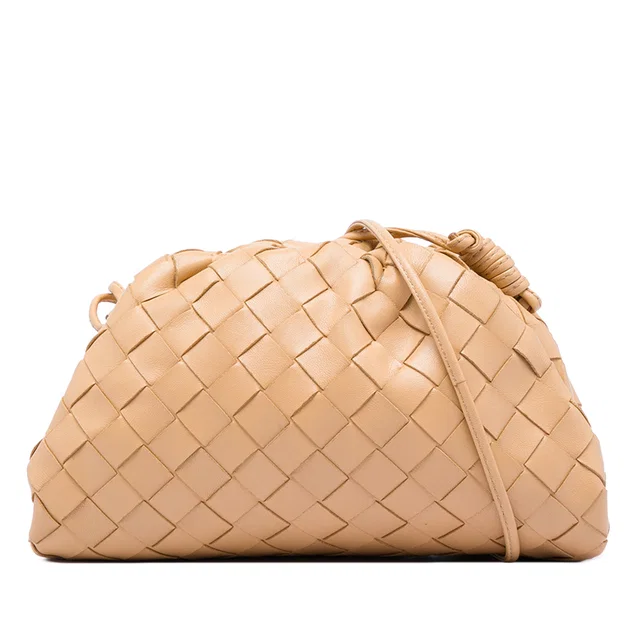 Brown Bottega Veneta Nappa Intrecciato The Mini Pouch Crossbody in Brown Nappa leather from Designer Revival