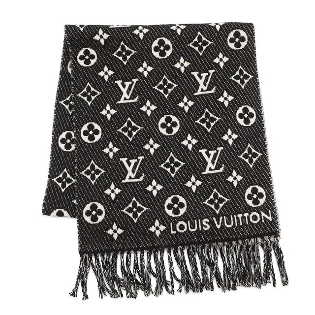 Echarpe LV to Jules NoirM77406 Silk52% Cashmere48% from GALLERY RARE