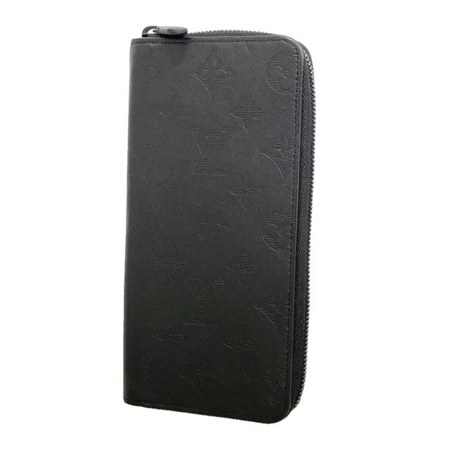 Louis Vuitton Wallet Monogram Shadow Zippy Vertical Black in Black from The Reluxe